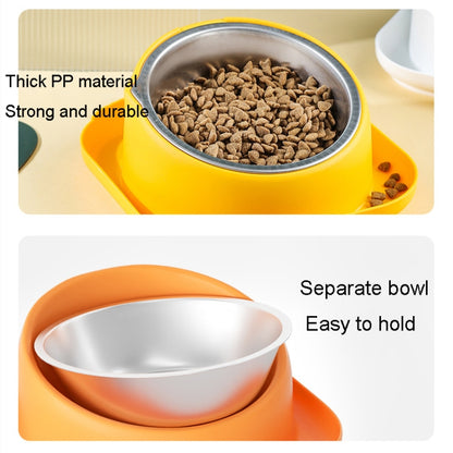 Cat And Dog Food Bowl Drinking All In One Pet Eating Slant Mouth Bowl