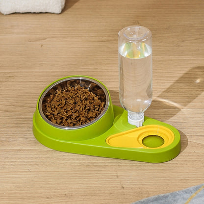 Cat And Dog Food And Drinking Bowl Pet Eating Set Combination Bowl