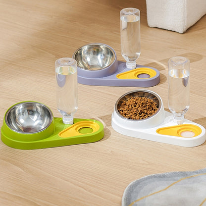 Cat And Dog Food And Drinking Bowl Pet Eating Set Combination Bowl