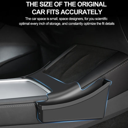 For Tesla Model Y / 3 Center Side Storage Box Side Organizer Saddle Box Interior Modification Accessories, Center Side Storage Box