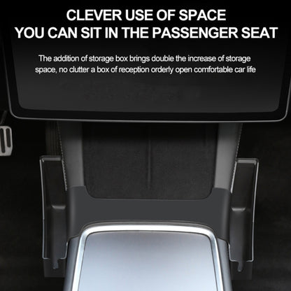 For Tesla Model Y / 3 Center Side Storage Box Side Organizer Saddle Box Interior Modification Accessories, Center Side Storage Box