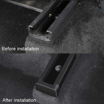 4pcs /Set For Tesla Model Y / 3 Seat Slide Anti Kick Plug Pulley Protective Cover Interior Modification Accessories