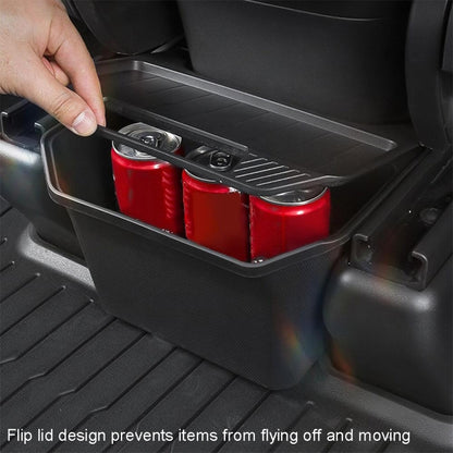 For Tesla Model Y Garbage Can Bin Accessories Rear Center Console Storage Box Organizer, Black