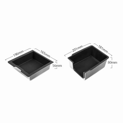 For Tesla Model 3 / Y Silicone Double Layer Storage Small Ice Box, Center Front With Divider (Black), Center Front With Divider (Pink), Center Front No Separation (Black), Center Front No Separation (Pink), Rear Center No Separation (Black)