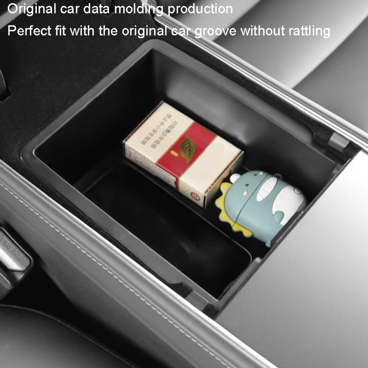For Tesla Model 3 / Y Silicone Double Layer Storage Small Ice Box, Center Front With Divider (Black), Center Front With Divider (Pink), Center Front No Separation (Black), Center Front No Separation (Pink), Rear Center No Separation (Black)
