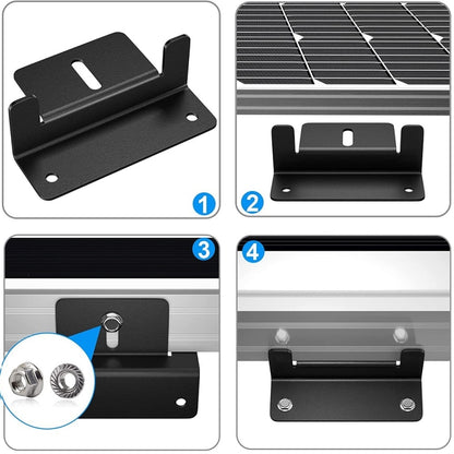 4pcs /Set Aluminum Solar Panel Mounting Bracket