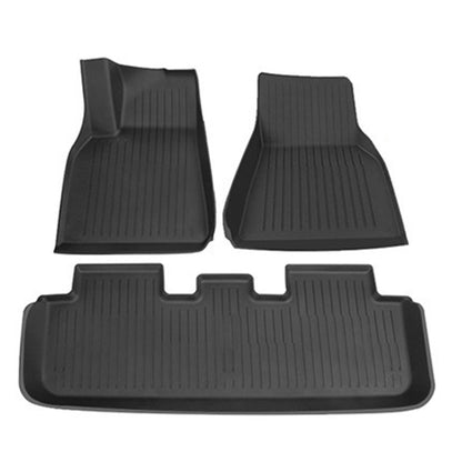 TPE Injection Car Foot Mats Interior Accessories, 3pcs /Set For Tesla Model Y, 3pcs /Set For Tesla Model 3, 6pcs /Set For Tesla Model Y Double Layer, 6pcs /Set For Tesla Model 3 Double Layer