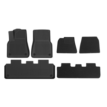 TPE Injection Car Foot Mats Interior Accessories, 3pcs /Set For Tesla Model Y, 3pcs /Set For Tesla Model 3, 6pcs /Set For Tesla Model Y Double Layer, 6pcs /Set For Tesla Model 3 Double Layer