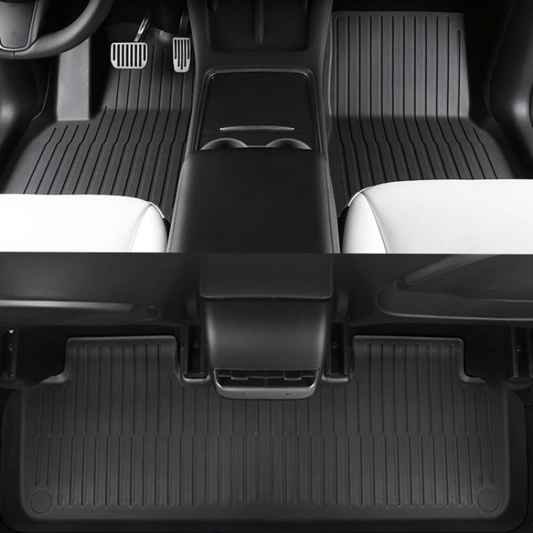 TPE Injection Car Foot Mats Interior Accessories, 3pcs /Set For Tesla Model Y, 3pcs /Set For Tesla Model 3, 6pcs /Set For Tesla Model Y Double Layer, 6pcs /Set For Tesla Model 3 Double Layer