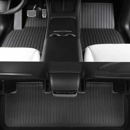 TPE Injection Car Foot Mats Interior Accessories, 3pcs /Set For Tesla Model Y, 3pcs /Set For Tesla Model 3, 6pcs /Set For Tesla Model Y Double Layer, 6pcs /Set For Tesla Model 3 Double Layer