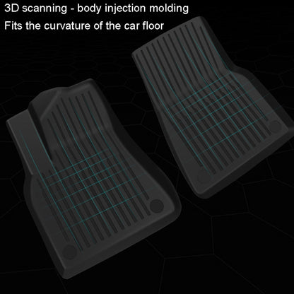 TPE Injection Car Foot Mats Interior Accessories, 3pcs /Set For Tesla Model Y, 3pcs /Set For Tesla Model 3, 6pcs /Set For Tesla Model Y Double Layer, 6pcs /Set For Tesla Model 3 Double Layer
