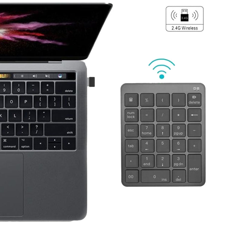 KN-980 28 Keys Portable Wireless Digital Quiet Keypad Computer External Digital Password Keypad