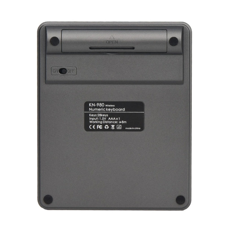 KN-980 28 Keys Portable Wireless Digital Quiet Keypad Computer External Digital Password Keypad