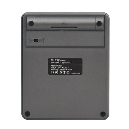 KN-980 28 Keys Portable Wireless Digital Quiet Keypad Computer External Digital Password Keypad