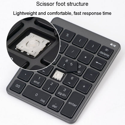 KN-980 28 Keys Portable Wireless Digital Quiet Keypad Computer External Digital Password Keypad