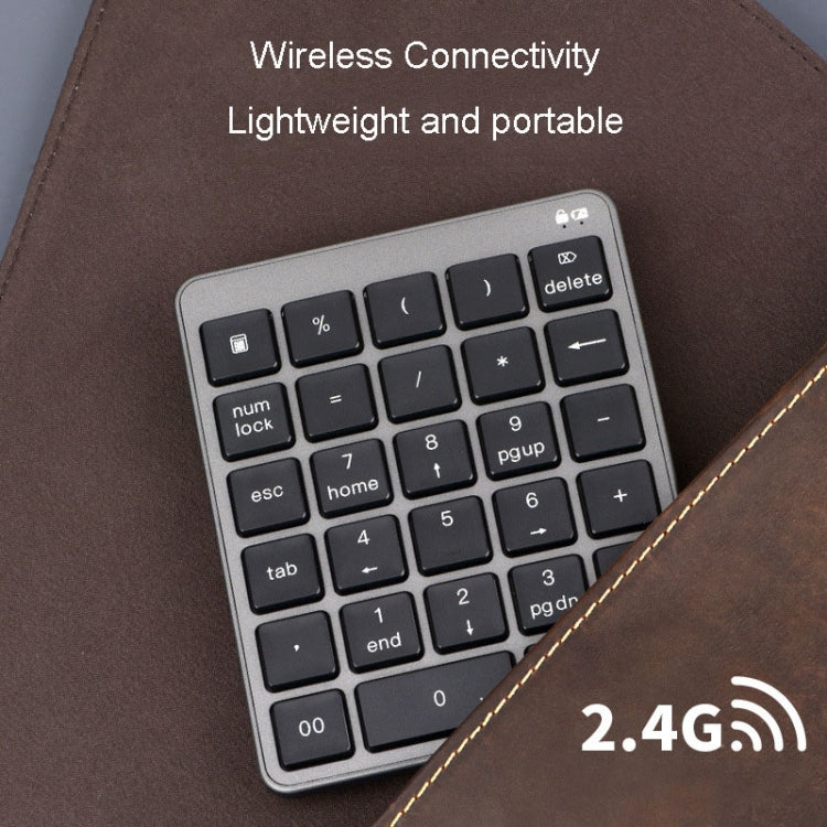 KN-980 28 Keys Portable Wireless Digital Quiet Keypad Computer External Digital Password Keypad