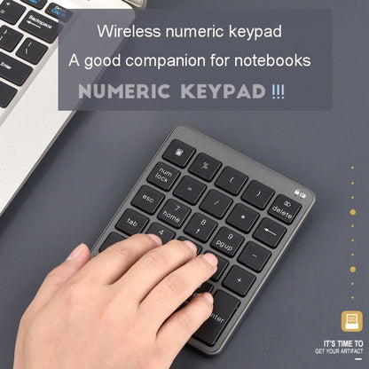 KN-980 28 Keys Portable Wireless Digital Quiet Keypad Computer External Digital Password Keypad