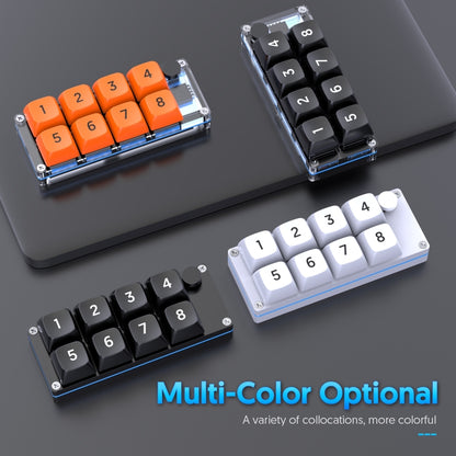 MKESPN Shortcut Macro Defined Wired Samll Keypad Single Handed Gaming Keyboard, MKESPN K806 (White, MKESPN K806 (Transparent)