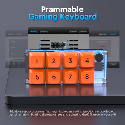 MKESPN Shortcut Macro Defined Wired Samll Keypad Single Handed Gaming Keyboard, MKESPN K806 (White, MKESPN K806 (Transparent)
