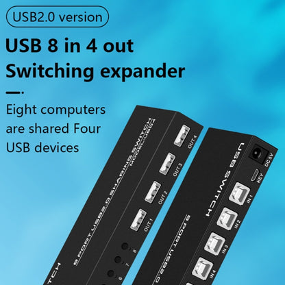 FJGEAR FJ-U804 8 In 4 Out USB2.0 Sharing Switch Extender, FJ-U804