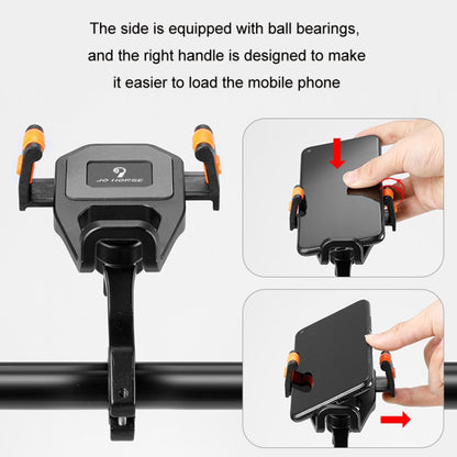 JO HORSE Aluminum Alloy Bicycle Riding Mobile Phone Navigation Roller Fixed Bracket, Titanium Handlebar