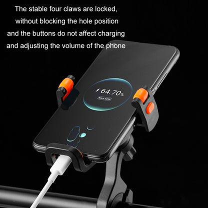 JO HORSE Aluminum Alloy Bicycle Riding Mobile Phone Navigation Roller Fixed Bracket, Titanium Handlebar