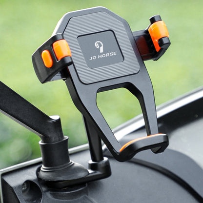 JO HORSE Aluminum Alloy Bicycle Riding Mobile Phone Navigation Roller Fixed Bracket, Titanium Handlebar