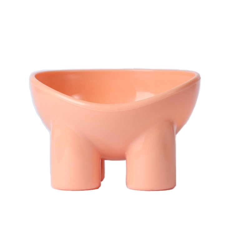 Macaron Elephant Leg Neck Protection Cat Food Bowl Anti-Knock Pet Bowl, Green, Yellow, Pink