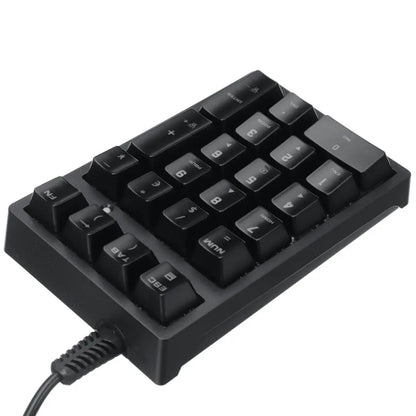 198I K21 Wired Mechanical Dightal Keyboard Multifunction Button RGB Backlight Office Keypad