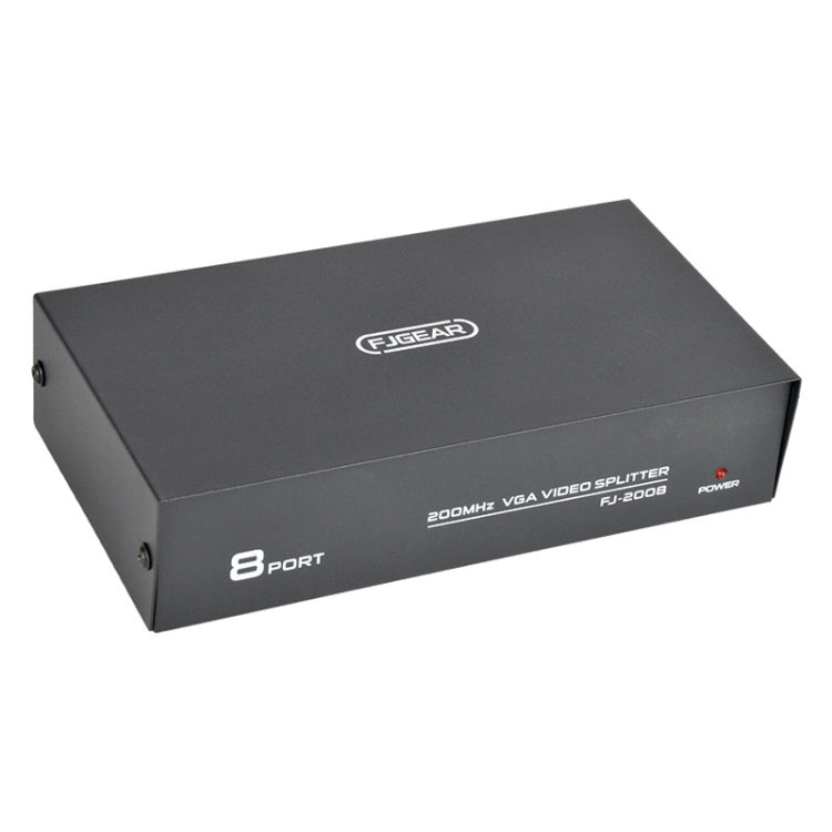 FJGEAR FJ-2008 VGA Splitter 1 In 8 Out Computer Vedio Output Splitter, EU Plug, FJ-2008 EU Plug