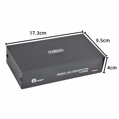 FJGEAR FJ-2008 VGA Splitter 1 In 8 Out Computer Vedio Output Splitter, EU Plug, FJ-2008 EU Plug
