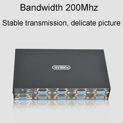 FJGEAR FJ-2008 VGA Splitter 1 In 8 Out Computer Vedio Output Splitter, EU Plug, FJ-2008 EU Plug