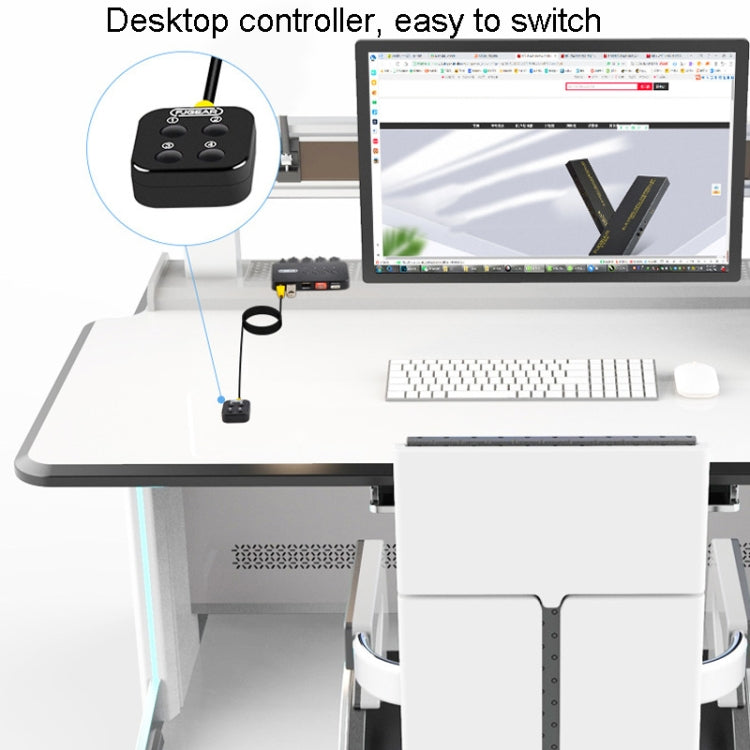 FJGEAR FJ-U404 USB2.0 4 In 4 Out Sharing Switcher With Controller, J-U404