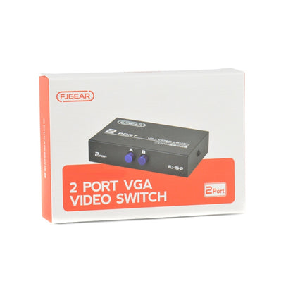 FJGEAR FJ-15-2 Computer VGA Switcher 2 In 1 Out Bidirectional Switching Sharer, FJ-15-2