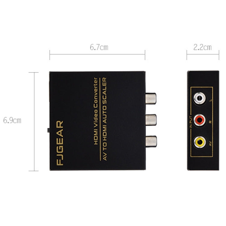 FJGEAR FJ-AH1308 AV To HDMI Converter With Auto Scaling, FJ-AH1308