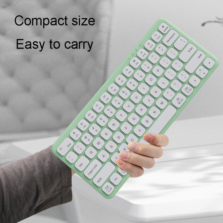 B087 2.4G Portable 78 Keys Dual Mode Wireless Bluetooth Keyboard And Mouse, Keyboard Pink, Keyboard Mouse Set White, Keyboard Mouse Set Green, Keyboard Mouse Set Pink