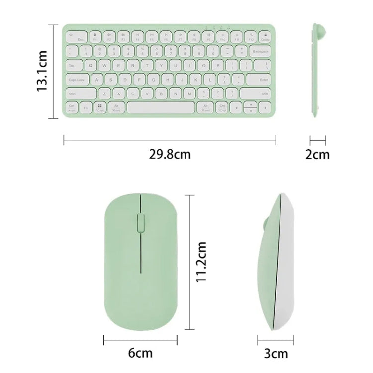 B087 2.4G Portable 78 Keys Dual Mode Wireless Bluetooth Keyboard And Mouse, Keyboard Pink, Keyboard Mouse Set White, Keyboard Mouse Set Green, Keyboard Mouse Set Pink