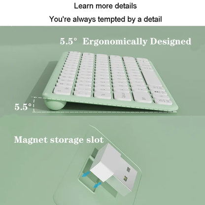 B087 2.4G Portable 78 Keys Dual Mode Wireless Bluetooth Keyboard And Mouse, Keyboard Pink, Keyboard Mouse Set White, Keyboard Mouse Set Green, Keyboard Mouse Set Pink