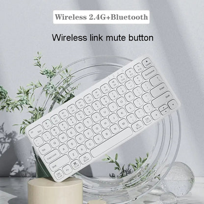 B087 2.4G Portable 78 Keys Dual Mode Wireless Bluetooth Keyboard And Mouse, Keyboard Pink, Keyboard Mouse Set White, Keyboard Mouse Set Green, Keyboard Mouse Set Pink