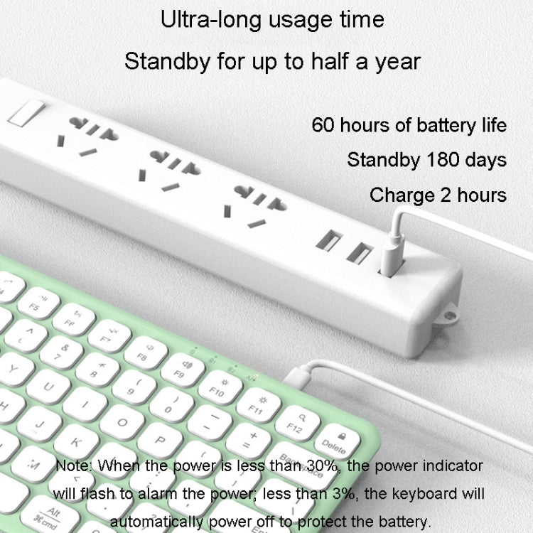 B087 2.4G Portable 78 Keys Dual Mode Wireless Bluetooth Keyboard And Mouse, Keyboard Pink, Keyboard Mouse Set White, Keyboard Mouse Set Green, Keyboard Mouse Set Pink