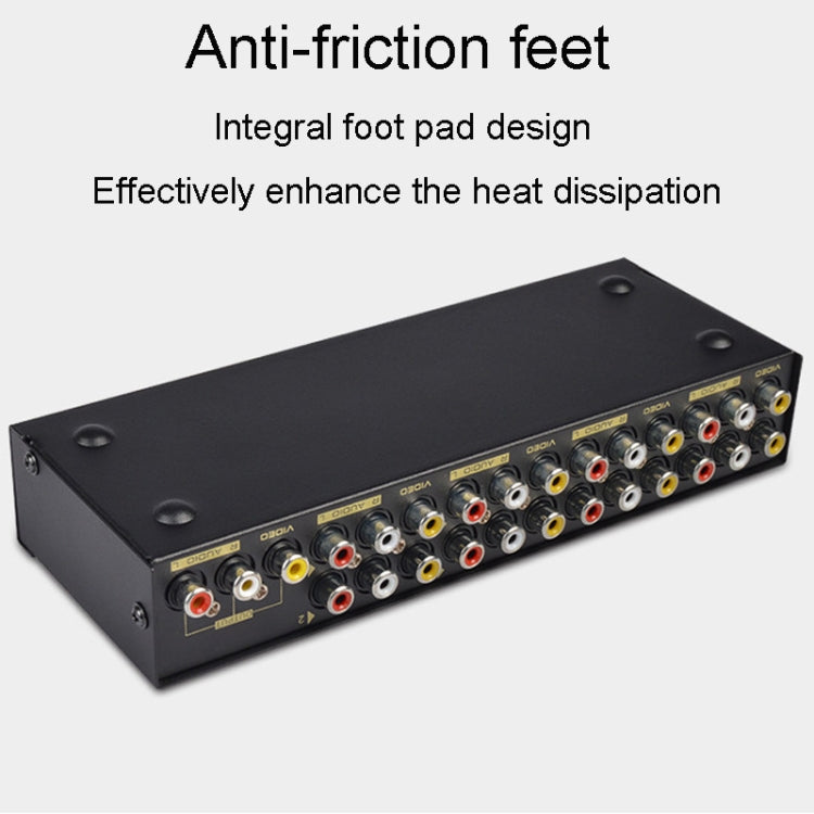 FJGEAR FJ-801AV Audio Video Switcher 8 In 1 Out CVBS Switcher, FJ-801AV