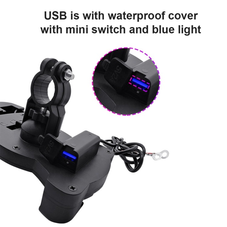 Motorcycle Sunshade Rainproof Mobile Phone Holder, Mirror Holder  No Charge, Handlebar Holder No Charge, Charging Handlebar Holder 5V-2A, Charging Handlebar Holder 5V-3.1A, Charging Handlebar Holder 18W (QC3.0), Charging Mirror Holder 5V-2A