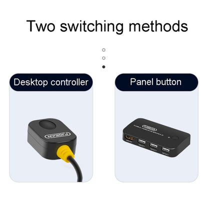 FJGEAR FJ-TYH201 Type-C / HDMI KVM Switch With Desktop Controller, FJ-TYH201