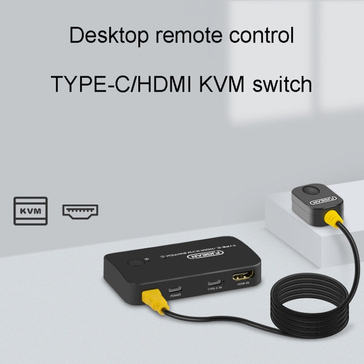 FJGEAR FJ-TYH201 Type-C / HDMI KVM Switch With Desktop Controller, FJ-TYH201