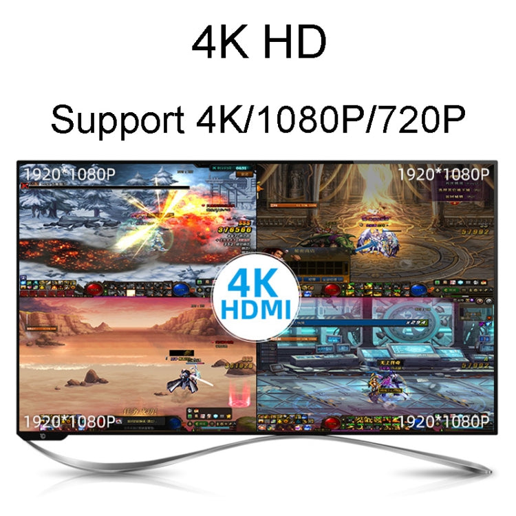 FJGEAR FJ-401HK 4 Ports HDMI KVM Video Splitter With IR Remote Controller, FJ-401HK