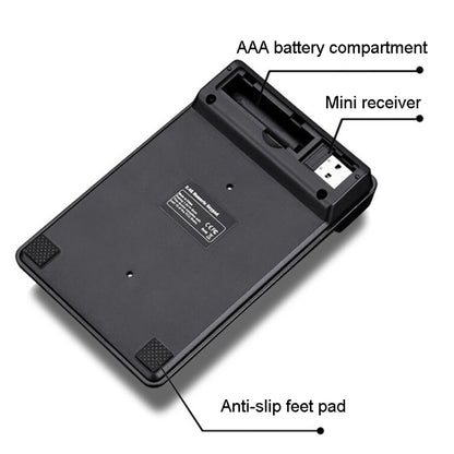 K3 19 Key 2.4G Wireless Mini Digital Keyboard Suspension Machinery Keypad, K3 (Black)