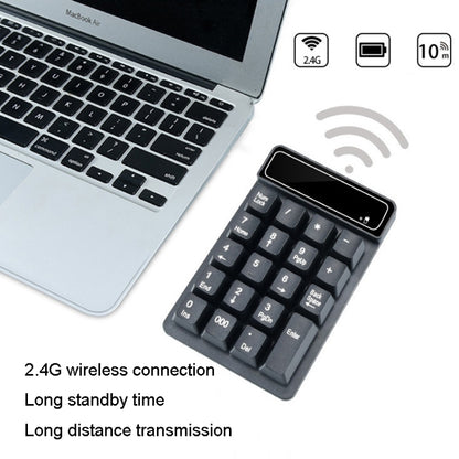 K3 19 Key 2.4G Wireless Mini Digital Keyboard Suspension Machinery Keypad, K3 (Black)