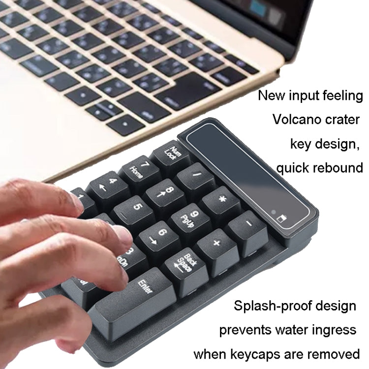 K3 19 Key 2.4G Wireless Mini Digital Keyboard Suspension Machinery Keypad, K3 (Black)