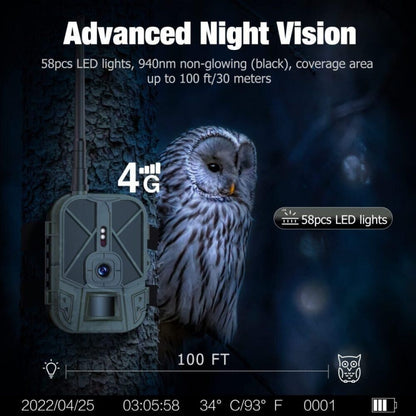 4K 4G Outdoor Track Camera Remote Mobile Phone Control To View Photos / Video At Any Time, HC-940Pro-Li