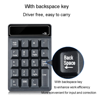 K6 19 Key Mini Wireless Bluetooth Digital Keyboard Suspended Mechanical Universal Keypad 4.0, K6 (Black)